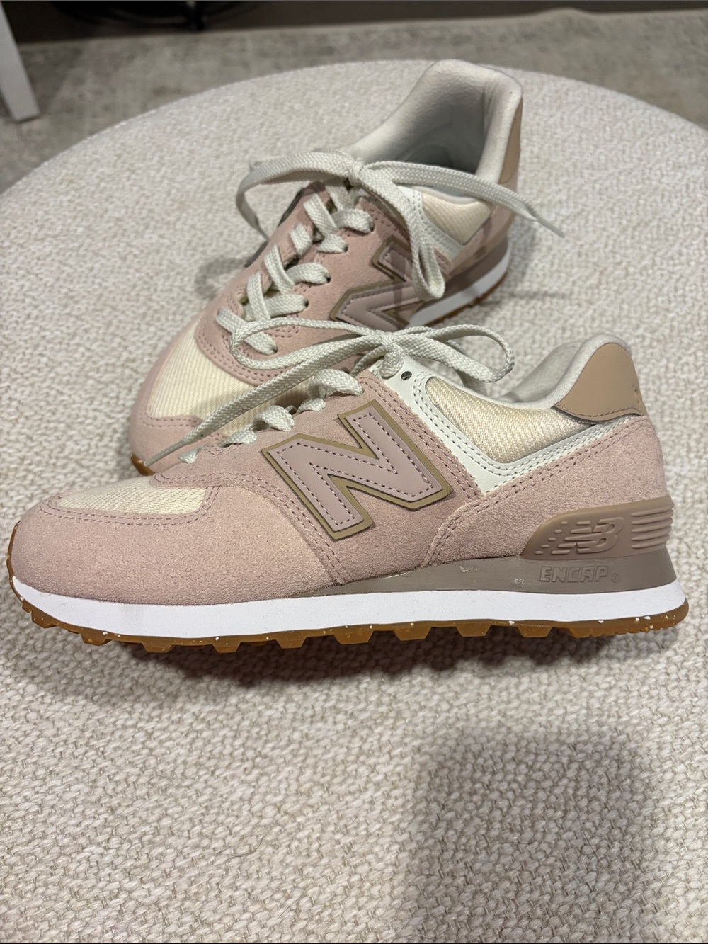 New Balance Women’s 574 Sneaker - Blush Pink and Cream